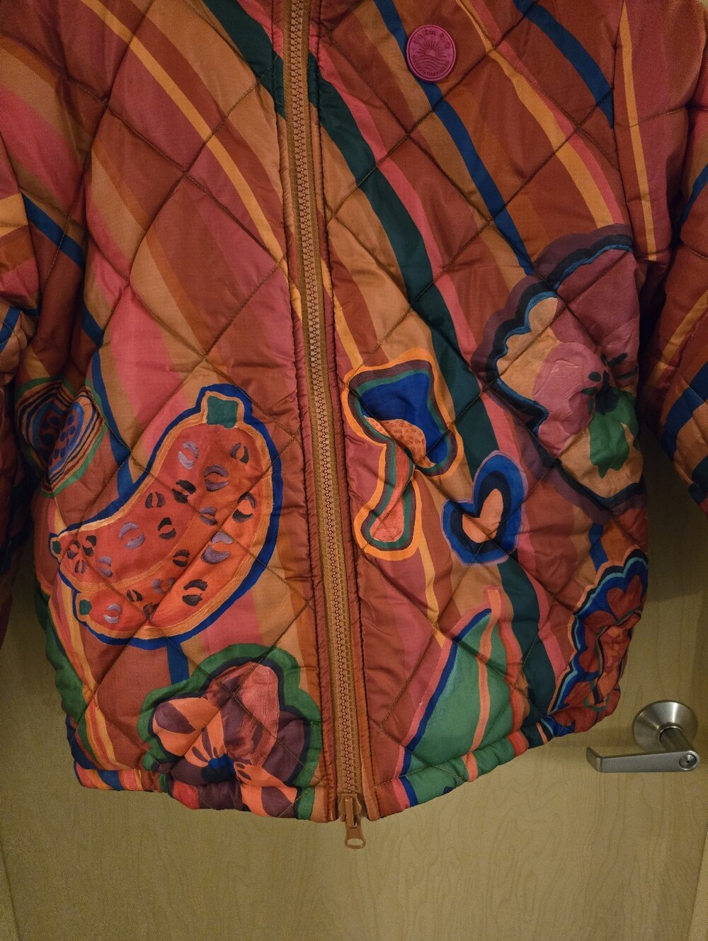 NWT Farm Rio Reversible Hooded Puffer Coat (M) - Picture 8 of 11